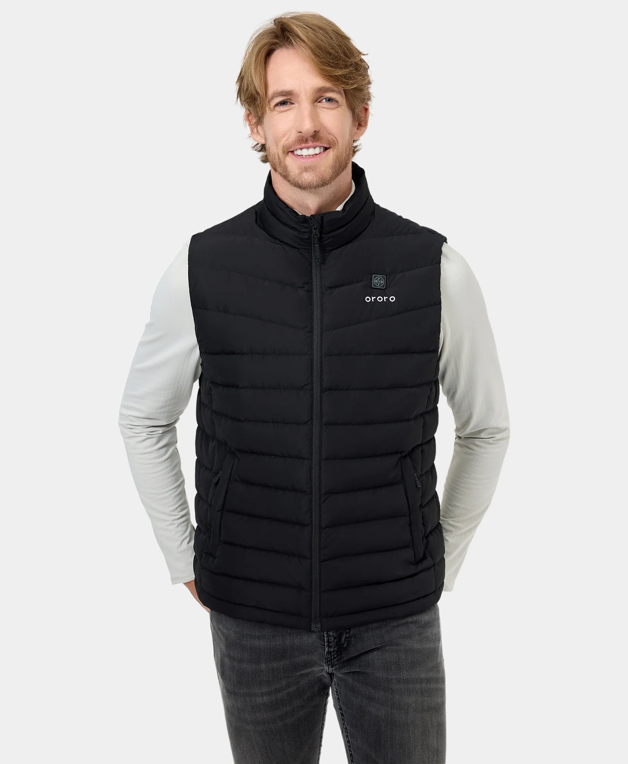   Men's Heated Lightweight Down Vest - Black
