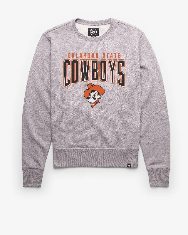 Graphic print men sweatshirt with cool designs OKLAHOMA STATE COWBOYS TEAM ELEMENTS ARCH '47 HEADLINE CREW