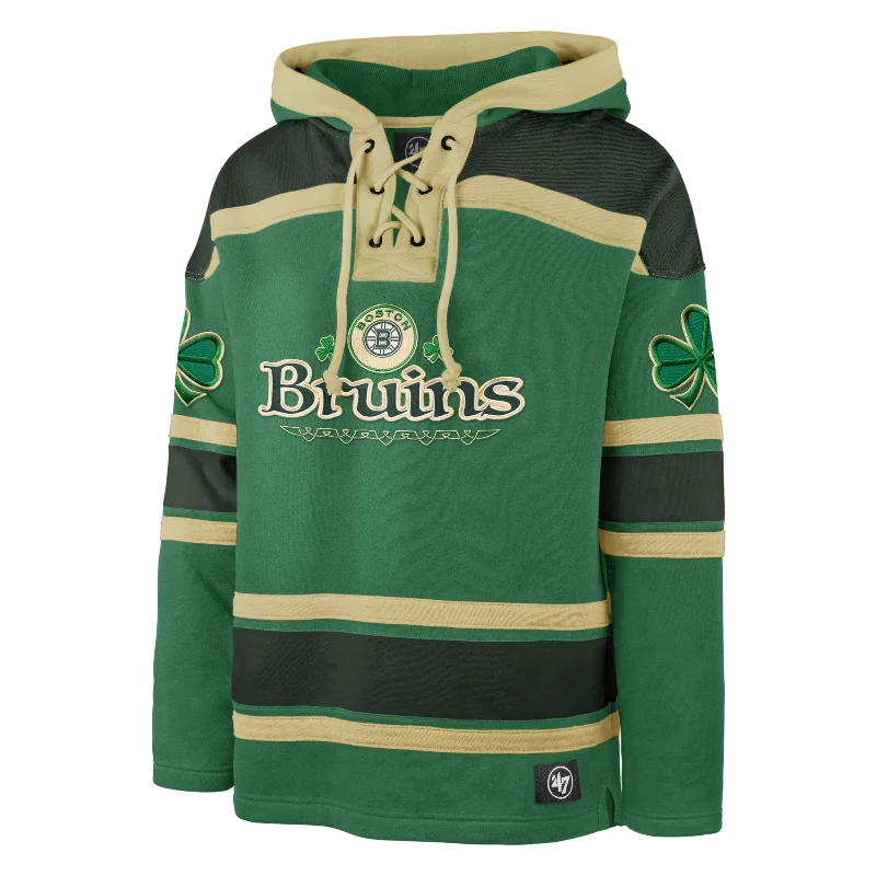 Plus - size men sweatshirt for a comfortable and stylish fit BOSTON BRUINS MCLUCKY SUPERIOR '47 LACER HOOD Plus - size men sweatshirt for a comfortable and stylish fit BOSTON BRUINS MCLUCKY SUPERIOR '47 LACER HOOD