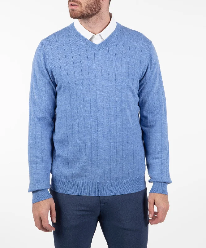   Signature Merino V-neck Pullover Sweater