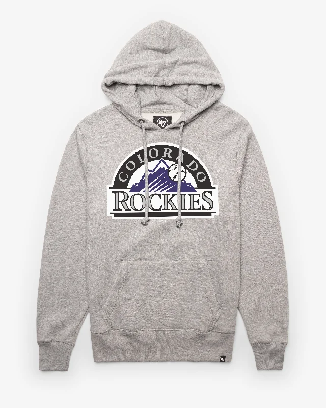 Fleece - lined men sweatshirt for extra warmth in winter COLORADO ROCKIES COOPERSTOWN IMPRINT '47 HEADLINE HOOD