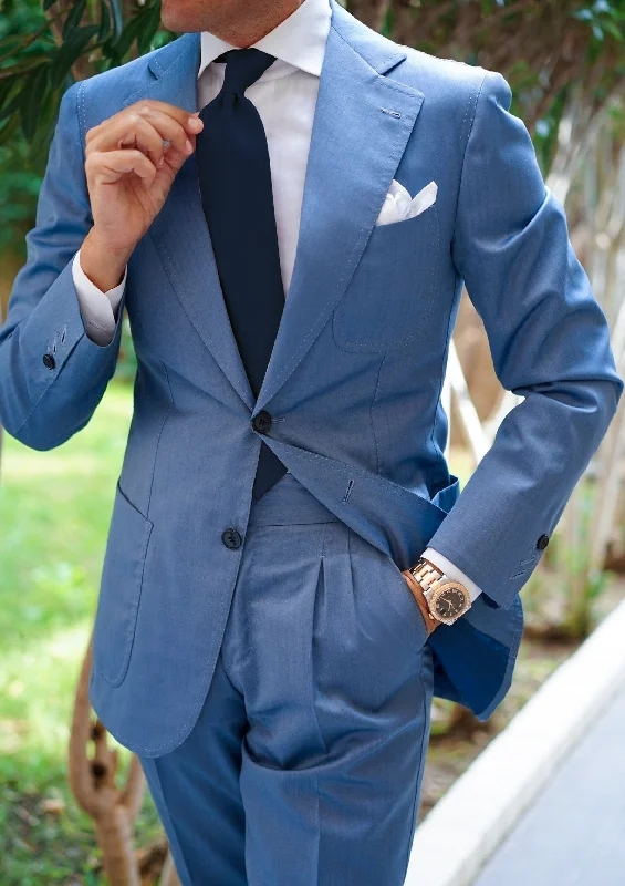 Men Blazers for Picnics in Light and Cheerful Styles​ Amalfi Light Blue Suit