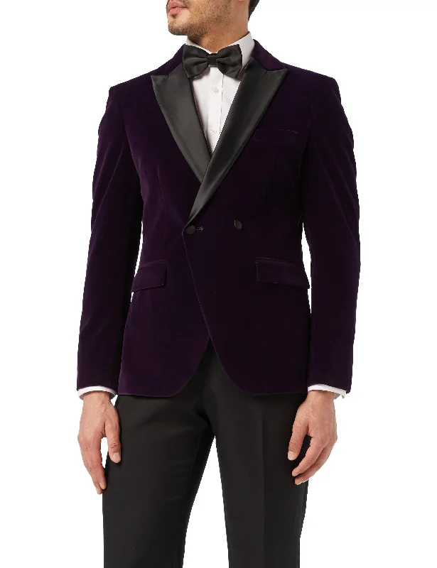 Men Blazers for Office Work in Professional Designs WILLS - Purple Soft Velvet Dinner Jacket Men Blazers for Office Work in Professional Designs WILLS - Purple Soft Velvet Dinner Jacket