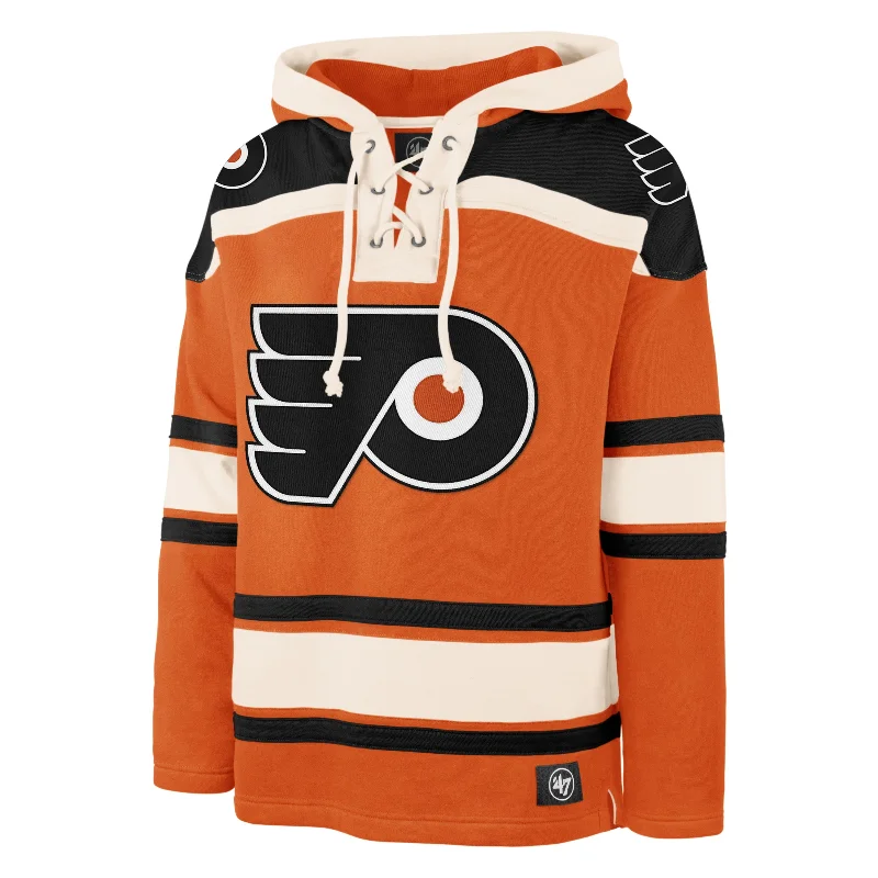 Organic cotton men sweatshirt for eco - conscious buyers PHILADELPHIA FLYERS VINTAGE SUPERIOR '47 LACER HOOD Organic cotton men sweatshirt for eco - conscious buyers PHILADELPHIA FLYERS VINTAGE SUPERIOR '47 LACER HOOD