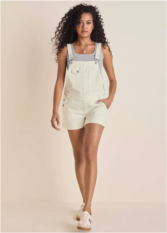 Men Blazers with Floral Print for a Spring - like Vibe V-Back Denim Overalls - White Denim Men Blazers with Floral Print for a Spring - like Vibe V-Back Denim Overalls - White Denim