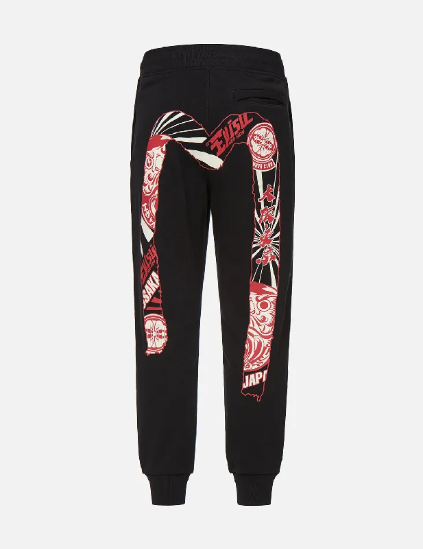 Daruma Brushstroke Daicock Print Sweatpants