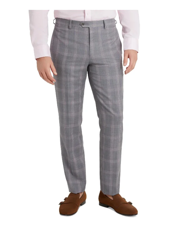 Mens Wool Blend Office Dress Pants