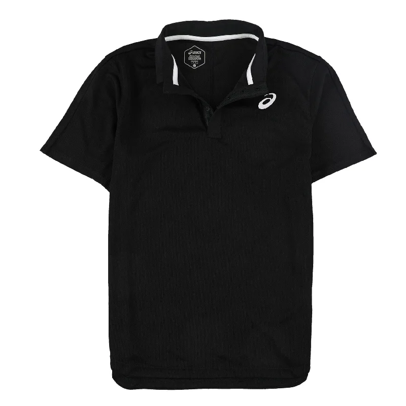 ASICS Mens Club Rugby Polo Shirt, Black, Large