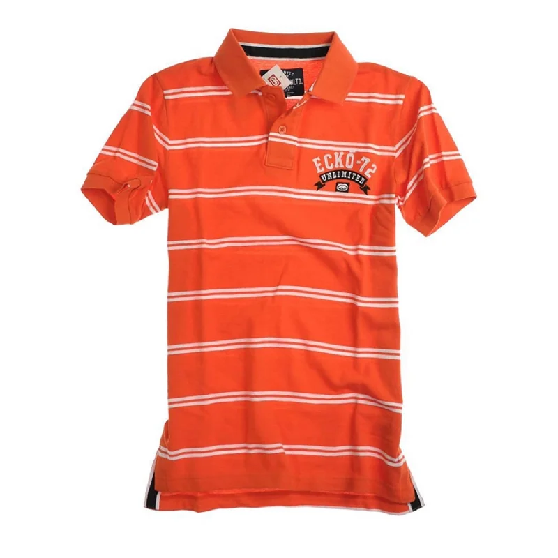 Ecko Unltd. Mens Ss Left Chest Stripe Rugby Polo Shirt