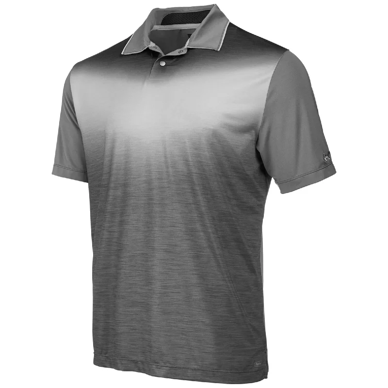 Greg Norman Mens Ombre Dreams Rugby Polo Shirt, Grey, Small