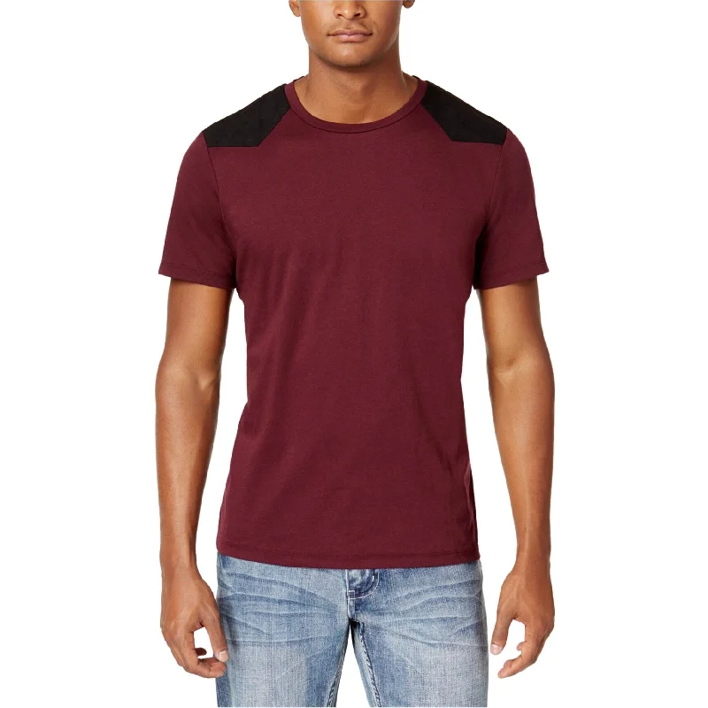 I-N-C Mens Faux-Suede Piece Basic T-Shirt