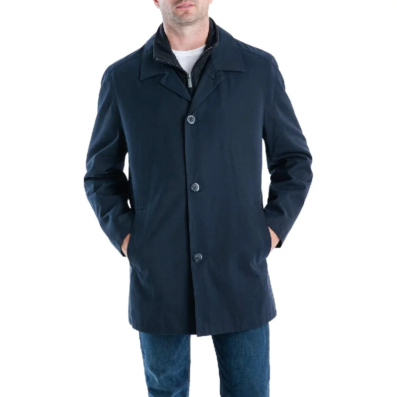 London Fog Berne Men's Water Resistant Micro Twill All Weather Soft Shell Coat