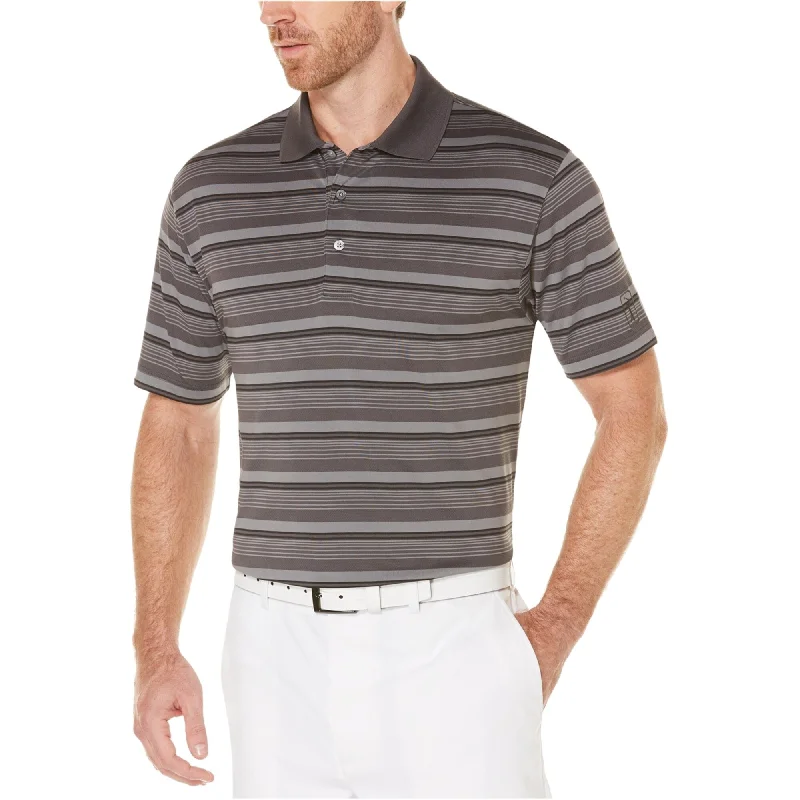 Pga Tour Mens Airflux Stripe Rugby Polo Shirt