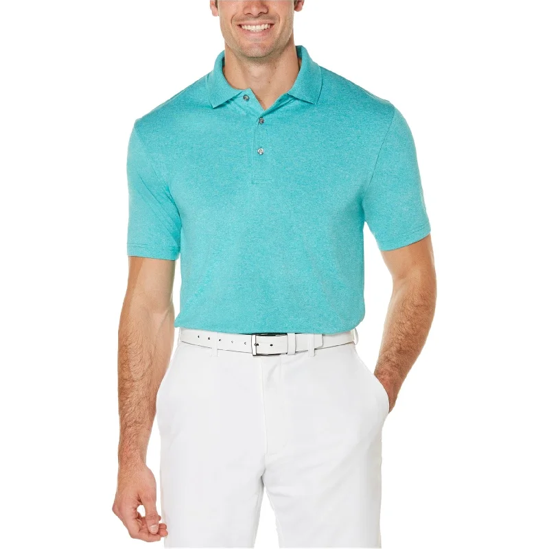 Pga Tour Mens Heathered Rugby Polo Shirt