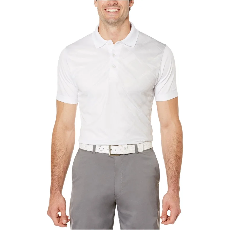 Pga Tour Mens Tech Tile Rugby Polo Shirt