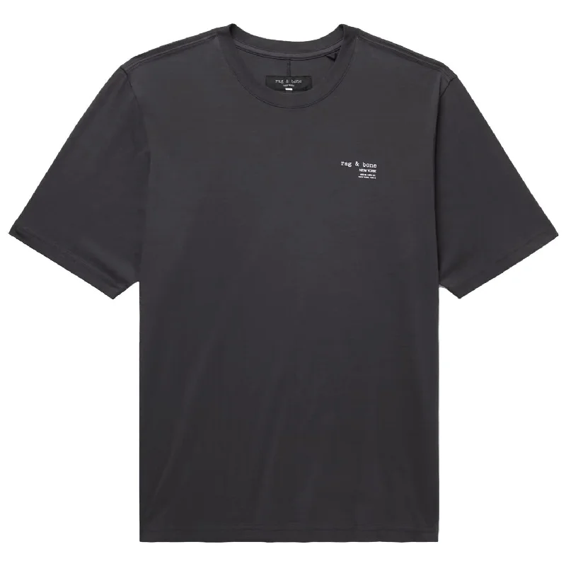 Rag & Bone Men's 425 Short Sleeve Crew Neck T-Shirt, Black