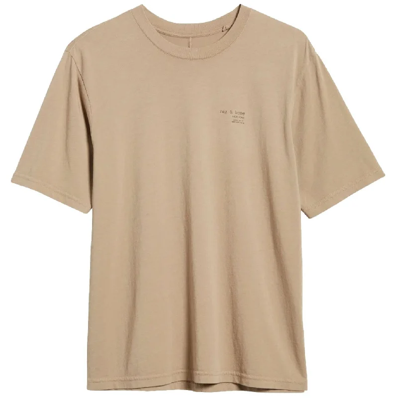 Rag & Bone Men's 425 Short Sleeve Crew Neck T-Shirt, Taupe