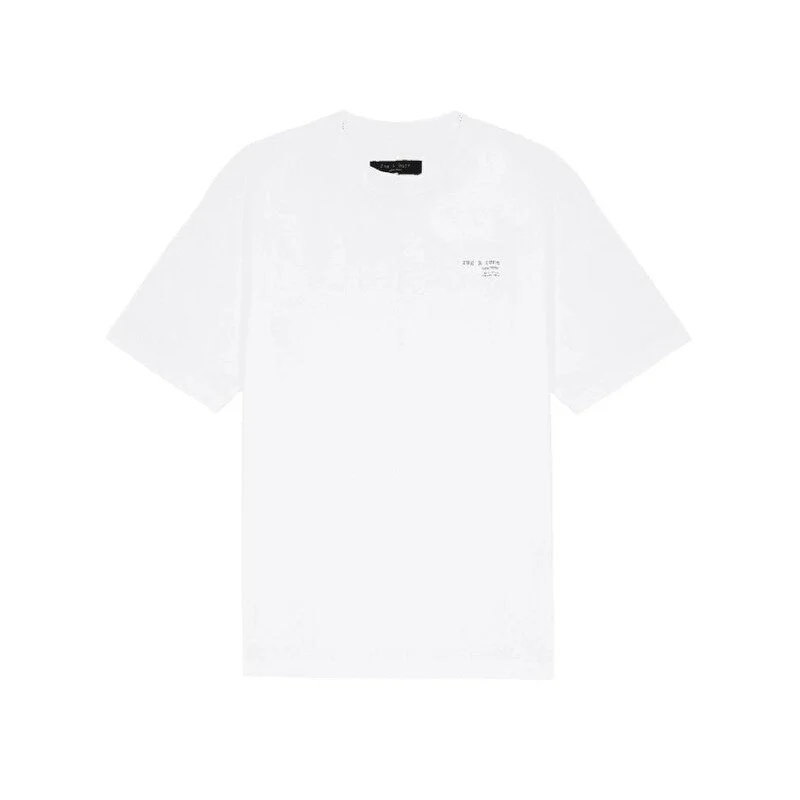 Rag & Bone Men's 425 Short Sleeve Crew Neck T-Shirt, White