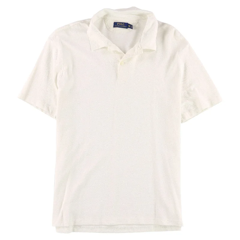 Ralph Lauren Mens Dockwash Rugby Polo Shirt, White, Small