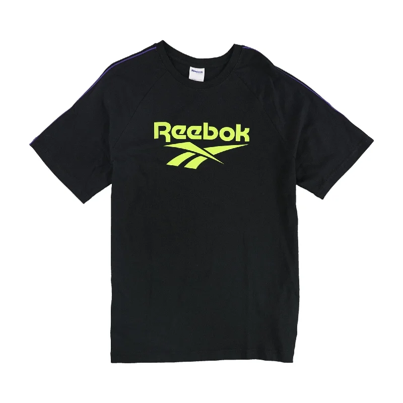 Reebok Mens Classics Vector Print Graphic T-Shirt, Black, Medium