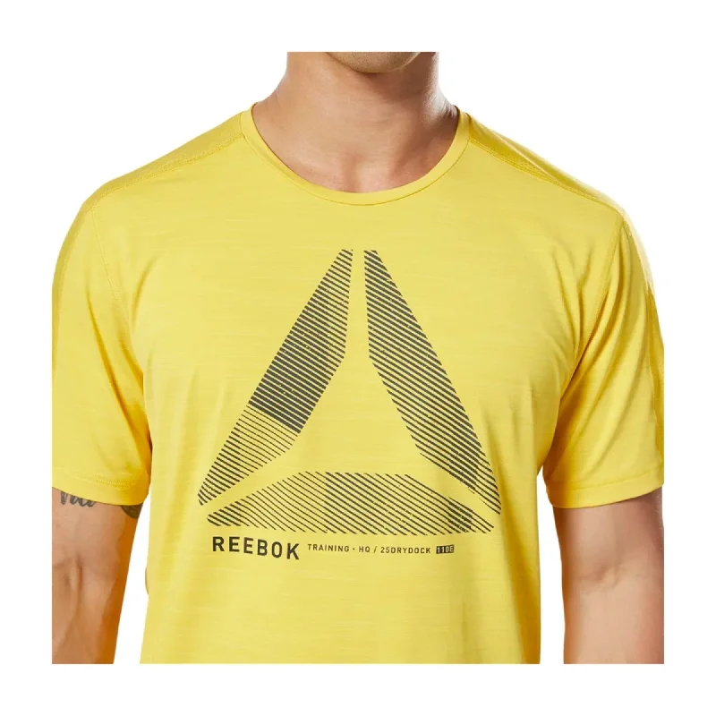 Reebok Mens OST ACTIVCHILL Graphic T-Shirt, Yellow, Large