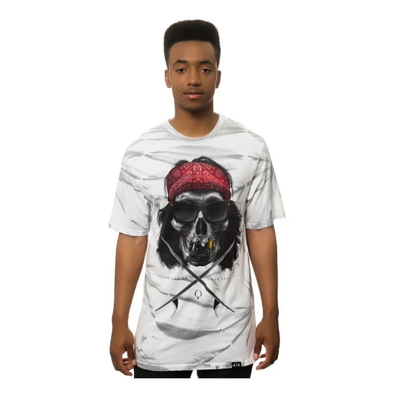 Rook Mens The Crossed Skull V2 Tie Dye Graphic T-Shirt