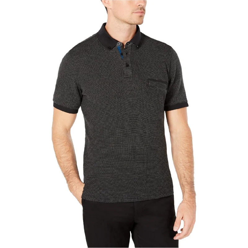 Ryan Seacrest Mens Textured Pique Rugby Polo Shirt