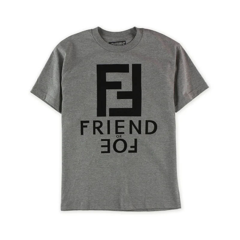 Suvas Mens Friend Or Foe Logo Graphic T-Shirt