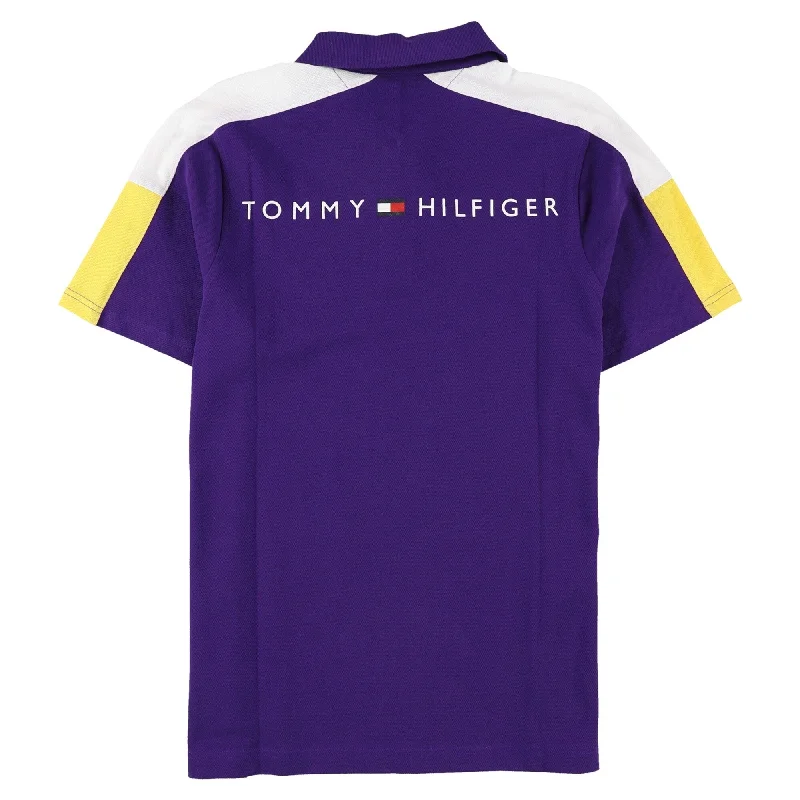 Tommy Hilfiger Mens Minnesota Vikings Rugby Polo Shirt, Purple, Medium