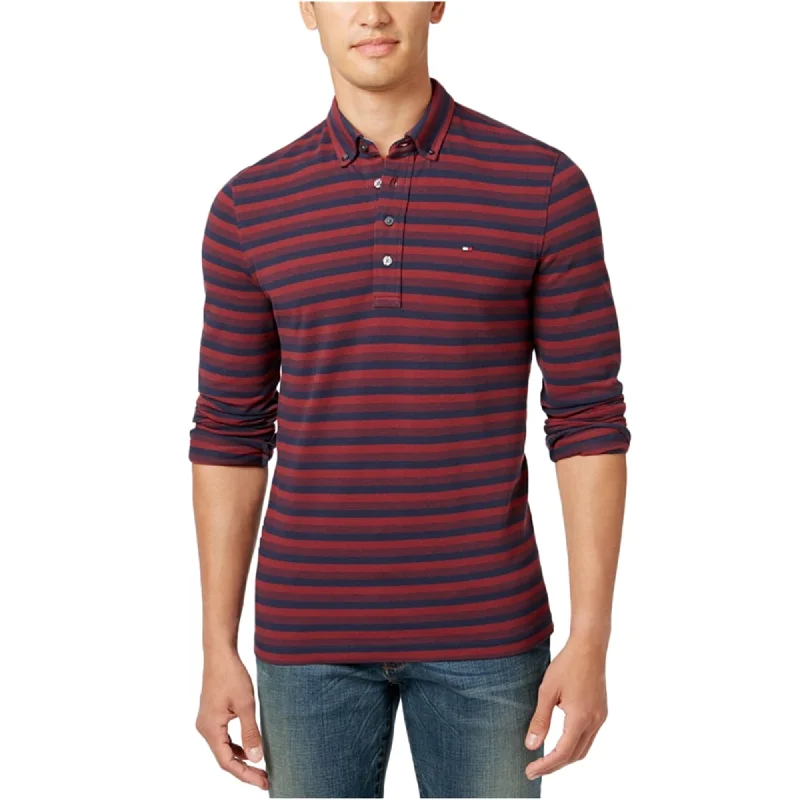 Tommy Hilfiger Mens Vanderbilt Striped Rugby Polo Shirt