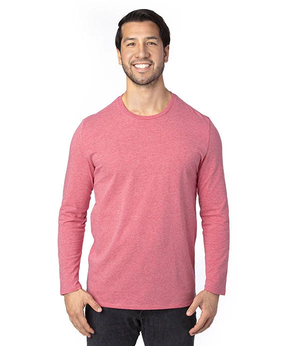 100LS - Threadfast Apparel Unisex Ultimate Long-Sleeve T-Shirt | Red Heather