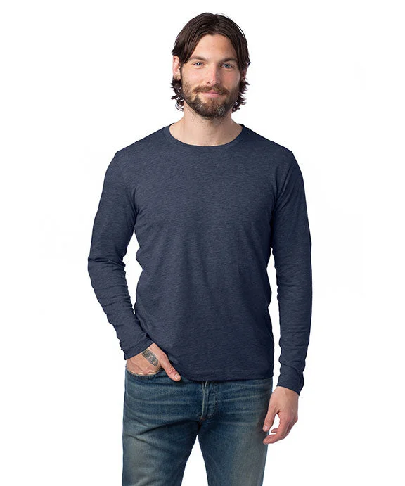 1170CV - Alternative Unisex Cotton/Poly Long-Sleeve Go-To T-Shirt | Heather Midnight Navy