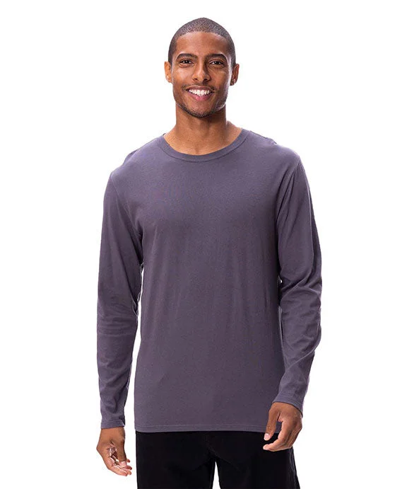 180LS - Threadfast Apparel Unisex Ultimate Long-Sleeve Cotton T-Shirt | Coal