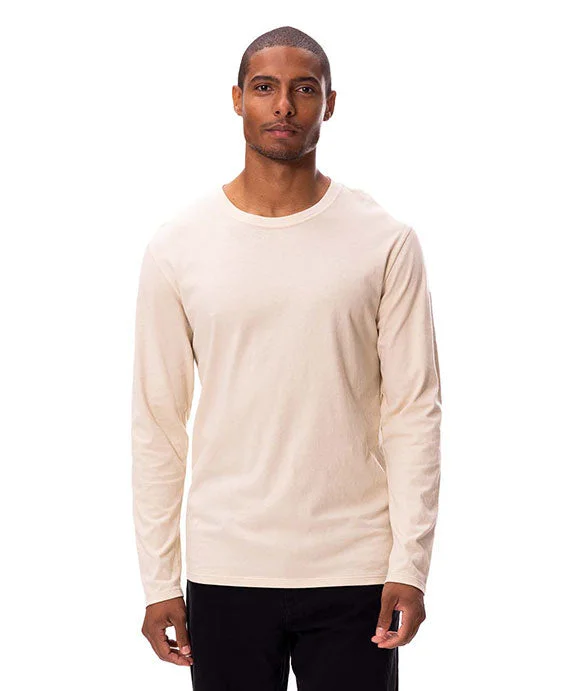 180LS - Threadfast Apparel Unisex Ultimate Long-Sleeve Cotton T-Shirt | Sand