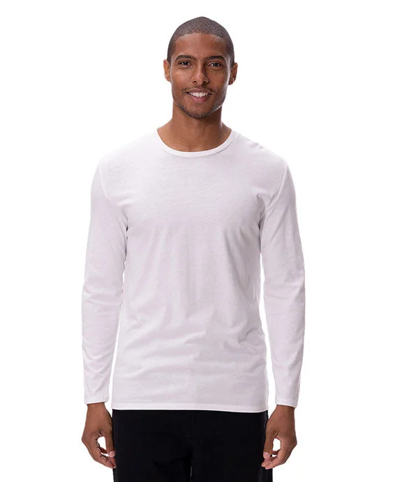 180LS - Threadfast Apparel Unisex Ultimate Long-Sleeve Cotton T-Shirt | White