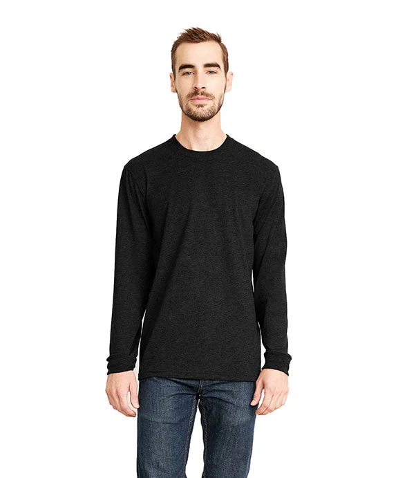 6411 - Next Level Unisex Sueded Long-Sleeve Crew | Black