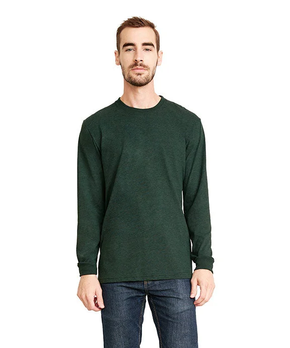 6411 - Next Level Unisex Sueded Long-Sleeve Crew | Heather Forest Green