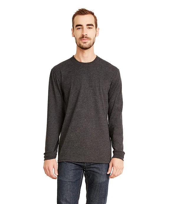 6411 - Next Level Unisex Sueded Long-Sleeve Crew | Heather Metal