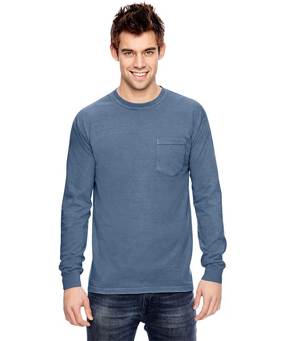 C4410 - Comfort Colors Adult Heavyweight RS Long-Sleeve Pocket T-Shirt | Blue Jean