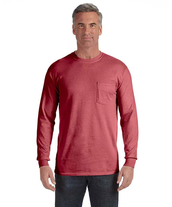 C4410 - Comfort Colors Adult Heavyweight RS Long-Sleeve Pocket T-Shirt | Brick