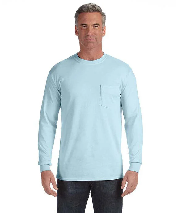 C4410 - Comfort Colors Adult Heavyweight RS Long-Sleeve Pocket T-Shirt | Chambray