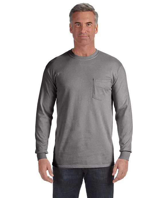 C4410 - Comfort Colors Adult Heavyweight RS Long-Sleeve Pocket T-Shirt | Grey