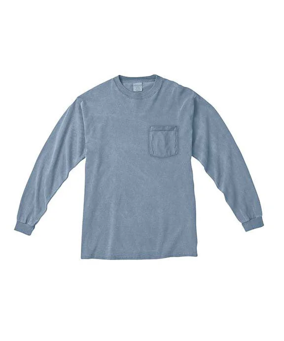 C4410 - Comfort Colors Adult Heavyweight RS Long-Sleeve Pocket T-Shirt | Ice Blue