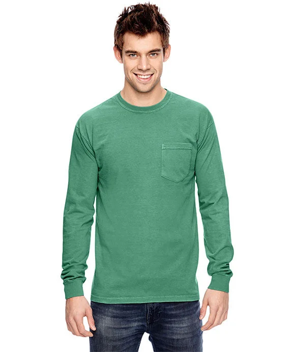 C4410 - Comfort Colors Adult Heavyweight RS Long-Sleeve Pocket T-Shirt | Island Green