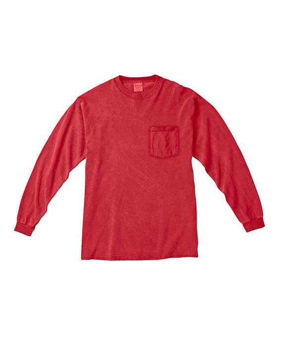 C4410 - Comfort Colors Adult Heavyweight RS Long-Sleeve Pocket T-Shirt | Red