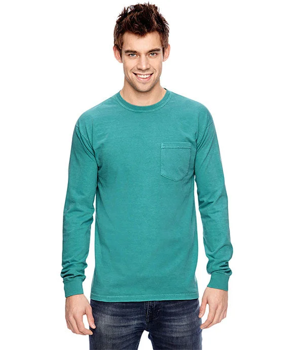 C4410 - Comfort Colors Adult Heavyweight RS Long-Sleeve Pocket T-Shirt | Seafoam