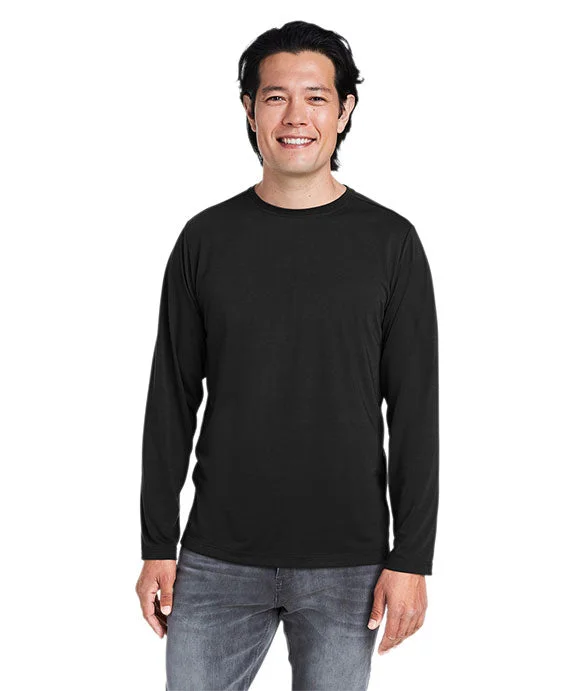 CE111L - Core 365 Adult Fusion ChromaSoft™ Performance Long-Sleeve T-Shirt | Black