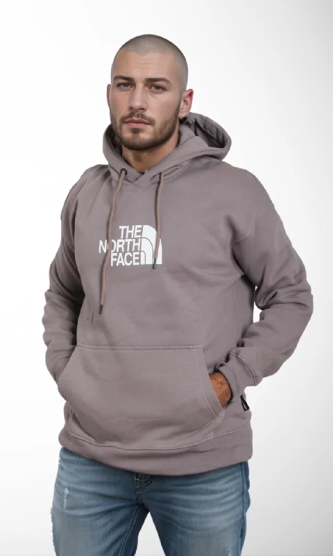 Men Fleece Classic Hoodie-Big Logo (Grey)