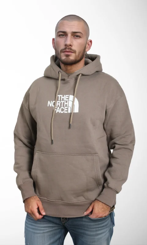 Men Fleece Classic Hoodie-Big Logo (Olive)