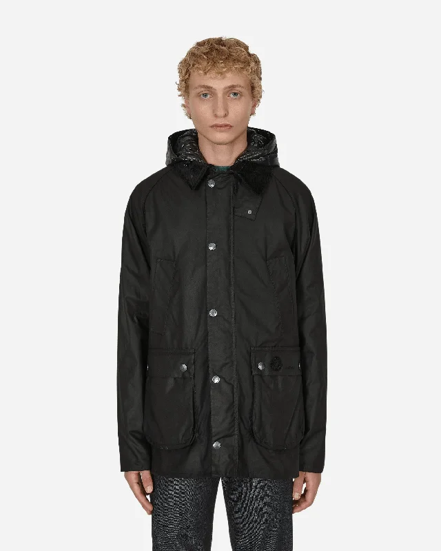 2 Moncler 1952 Barbour Wight Down Jacket Black